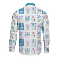 Hawaii Coastal Summer Postcard Long Sleeve Button Shirt LT01 - Polynesian Pride