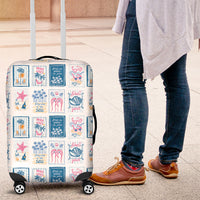 Hawaii Coastal Summer Postcard Luggage Cover LT01 Multicolor - Polynesian Pride