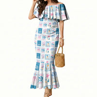 Hawaii Coastal Summer Postcard Mermaid Dress LT01 Women Multicolor - Polynesian Pride