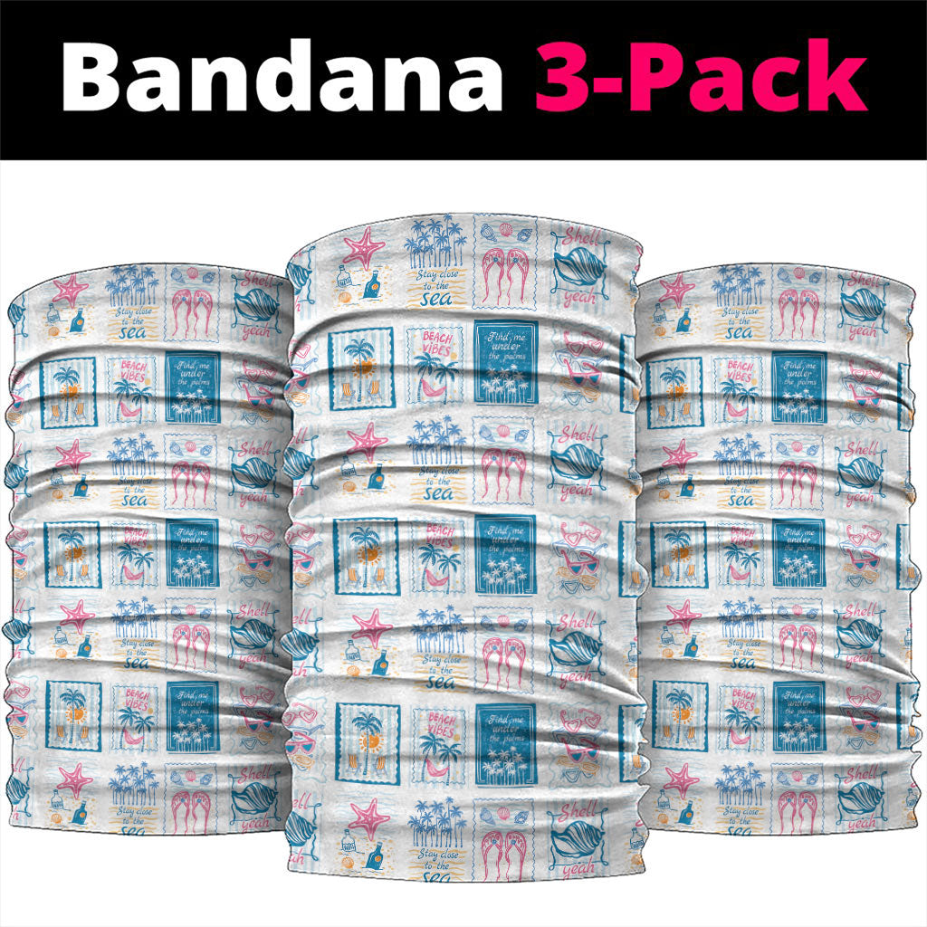 Hawaii Coastal Summer Postcard Neck Gaiter LT01 package One Size: 25*50cm Multicolor - Polynesian Pride