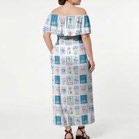 Hawaii Coastal Summer Postcard Off Shoulder Maxi Dress LT01 - Polynesian Pride