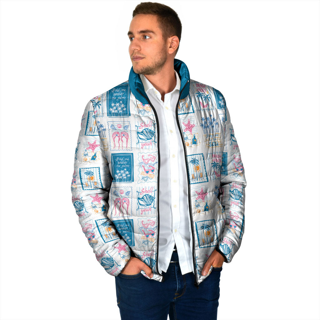 Hawaii Coastal Summer Postcard Padded Jacket LT01 - Polynesian Pride