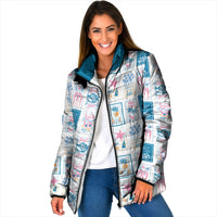 Hawaii Coastal Summer Postcard Padded Jacket LT01 Women Multicolor - Polynesian Pride