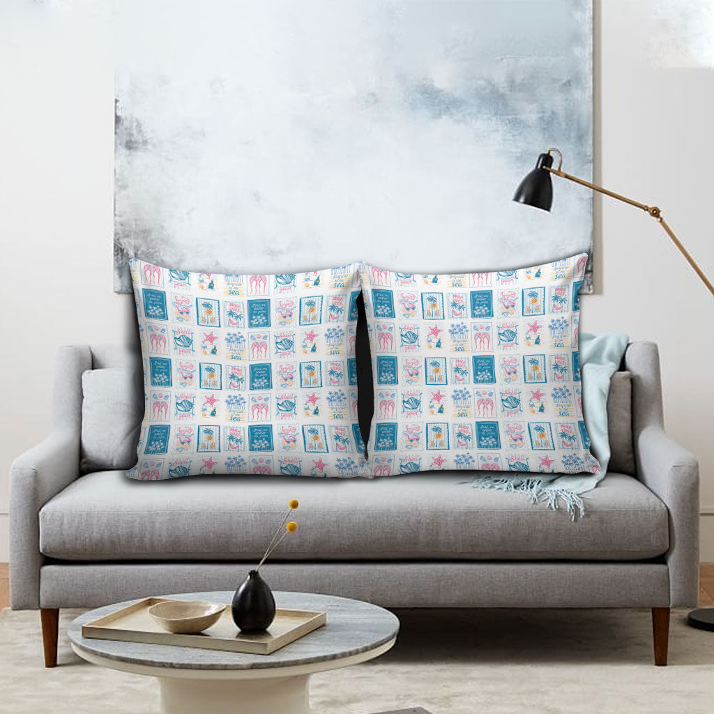 Hawaii Coastal Summer Postcard Pillow Cover LT01 - Polynesian Pride