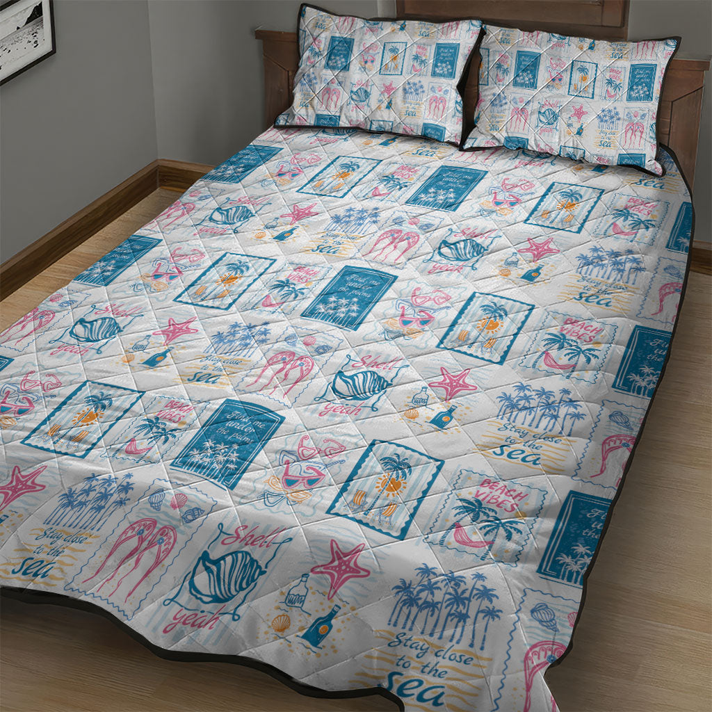 Hawaii Coastal Summer Postcard Quilt Bed Set LT01 - Polynesian Pride