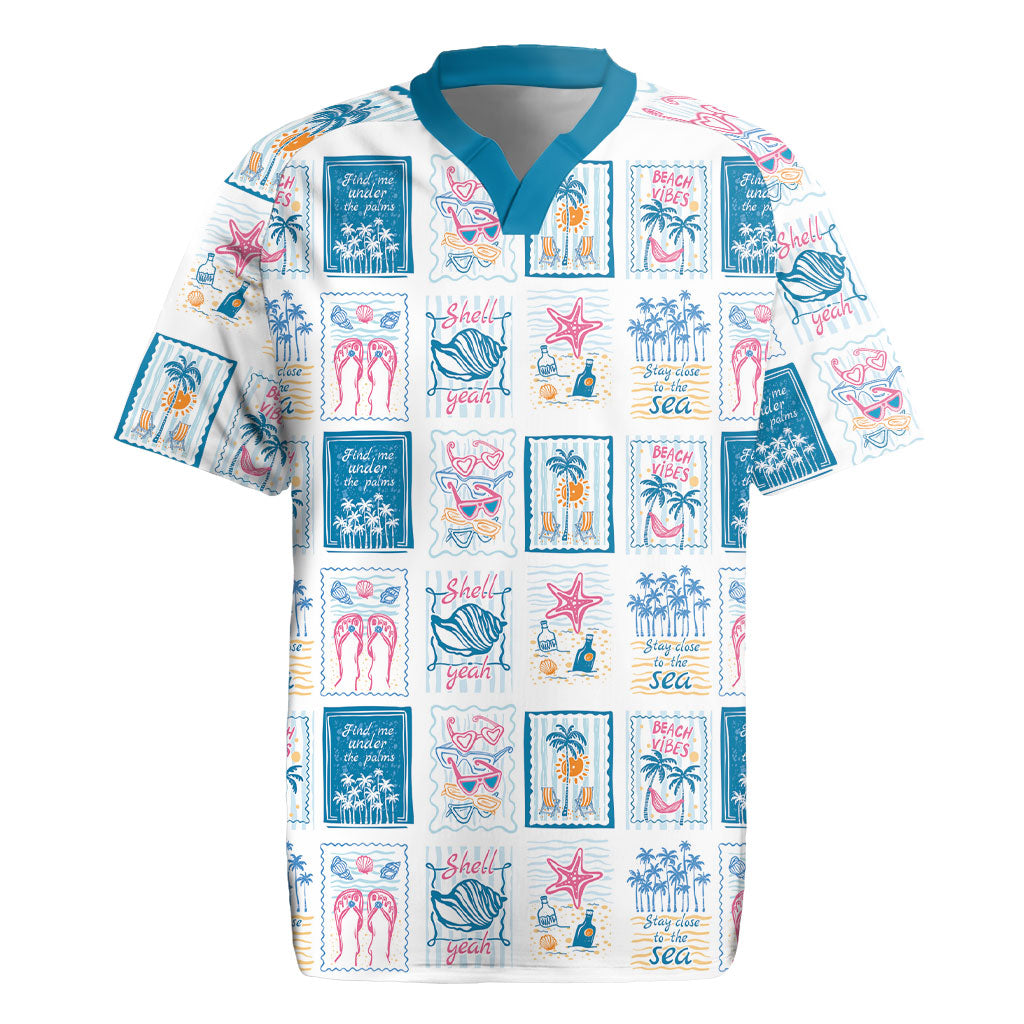 Hawaii Coastal Summer Postcard Rugby Jersey LT01 Multicolor - Polynesian Pride