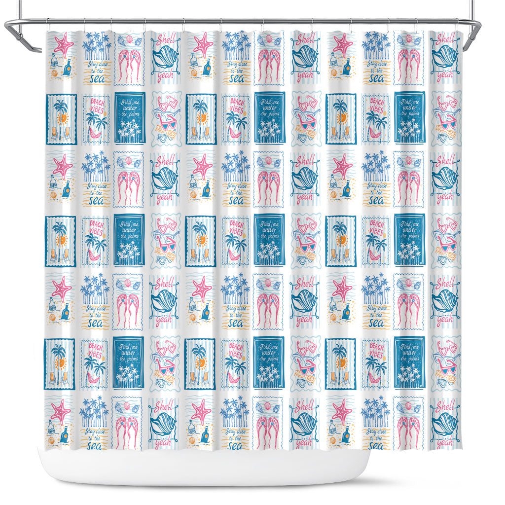 Hawaii Coastal Summer Postcard Shower Curtain LT01 Multicolor - Polynesian Pride