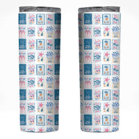 Hawaii Coastal Summer Postcard Skinny Tumbler LT01 Multicolor - Polynesian Pride
