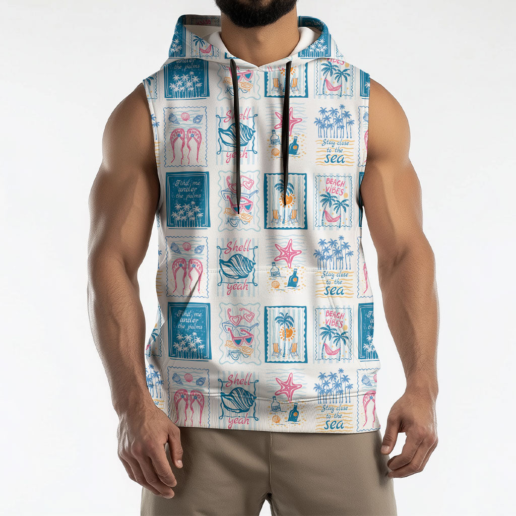 Hawaii Coastal Summer Postcard Sleeveless Hoodie LT01 - Polynesian Pride