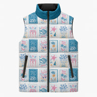 Hawaii Coastal Summer Postcard Sleeveless Puffer Jacket LT01 Unisex Multicolor - Polynesian Pride