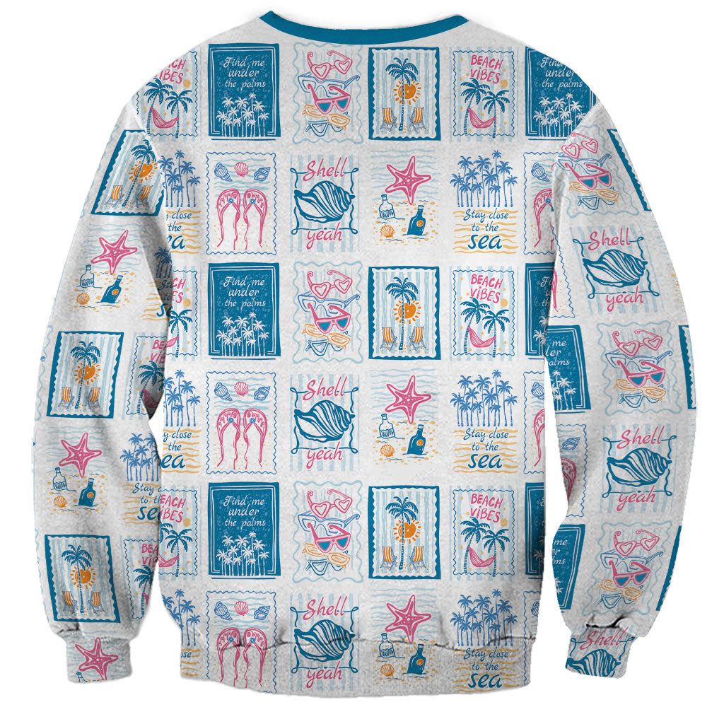 Hawaii Coastal Summer Postcard Sweatshirt LT01 - Polynesian Pride
