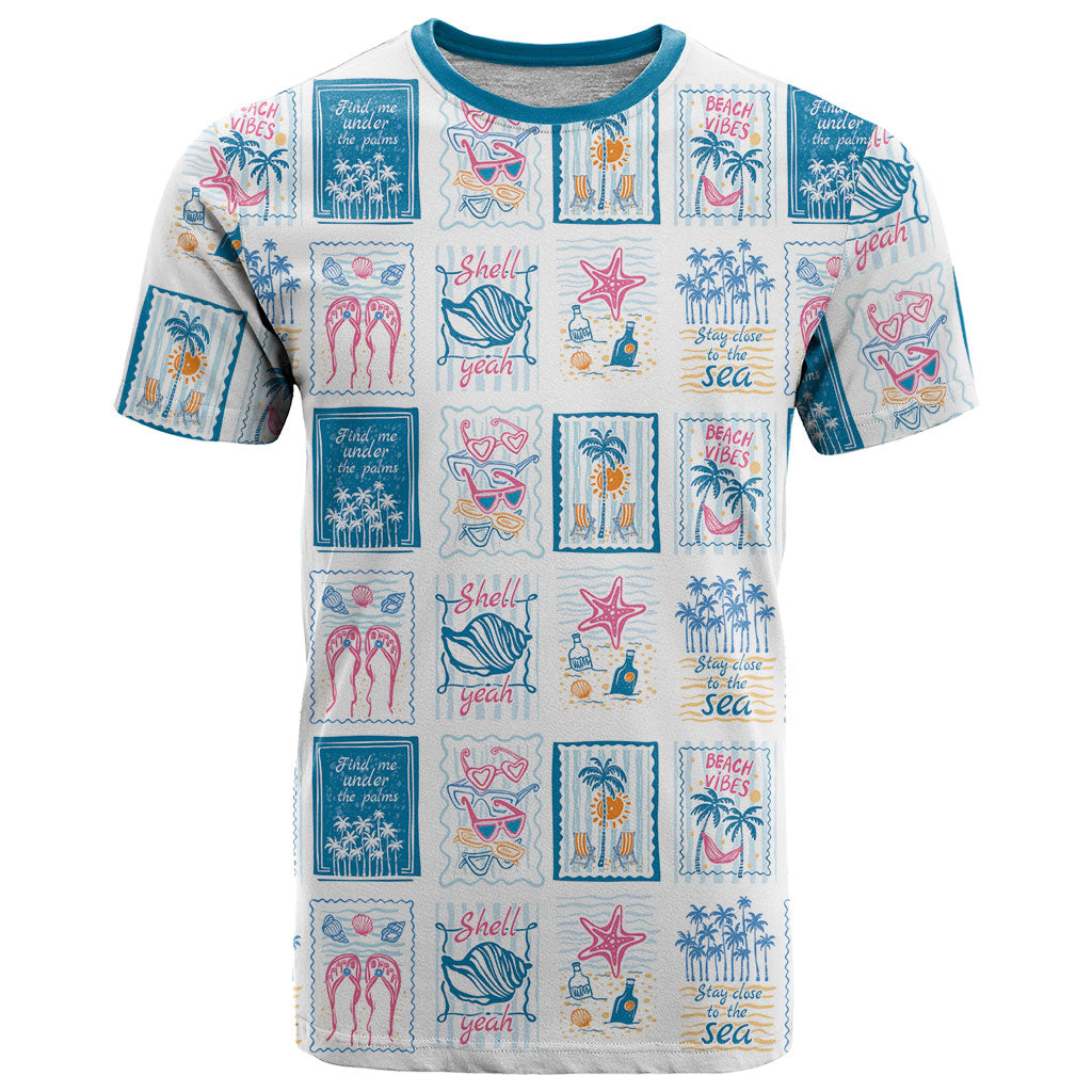 Hawaii Coastal Summer Postcard T Shirt LT01 Multicolor - Polynesian Pride