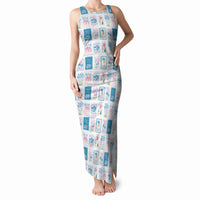 Hawaii Coastal Summer Postcard Tank Maxi Dress LT01 Women Multicolor - Polynesian Pride