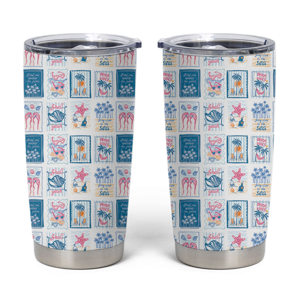 Hawaii Coastal Summer Postcard Tumbler Cup LT01 Multicolor - Polynesian Pride