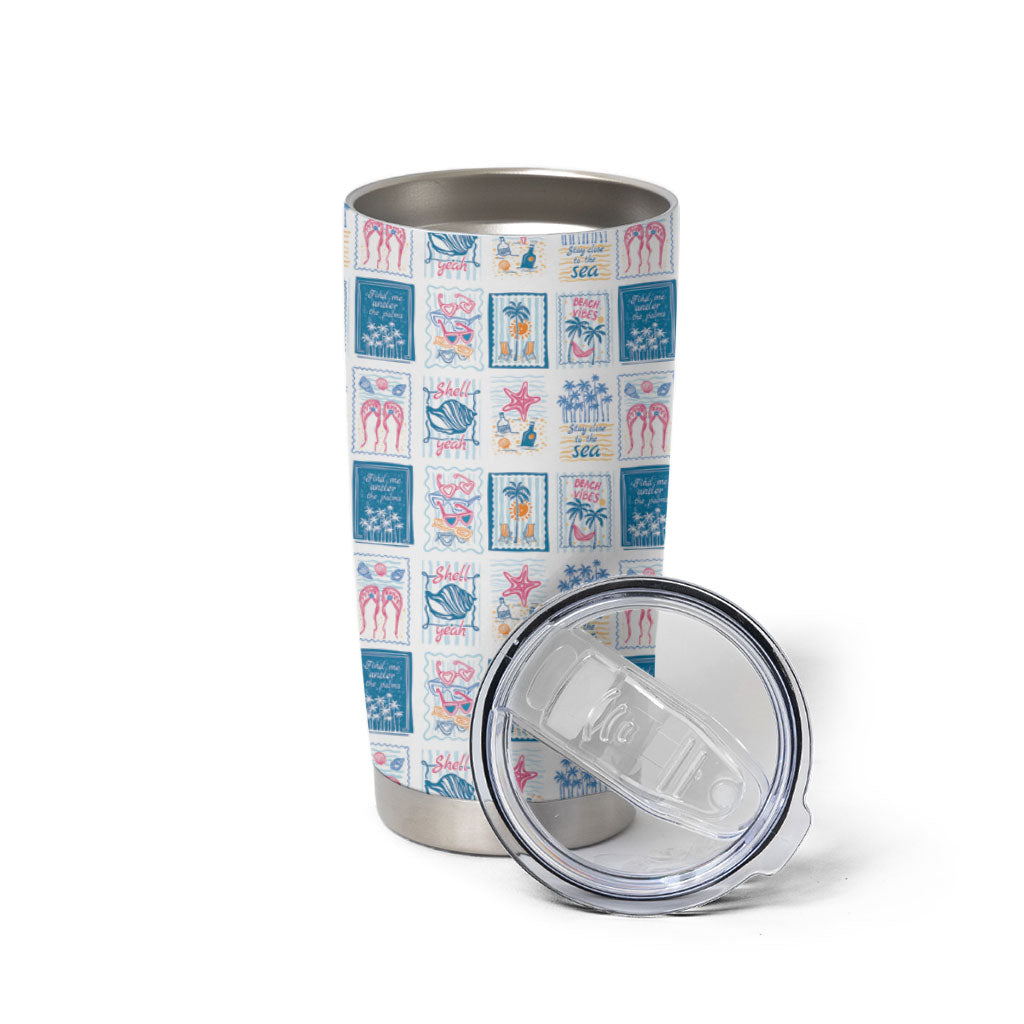 Hawaii Coastal Summer Postcard Tumbler Cup LT01 - Polynesian Pride