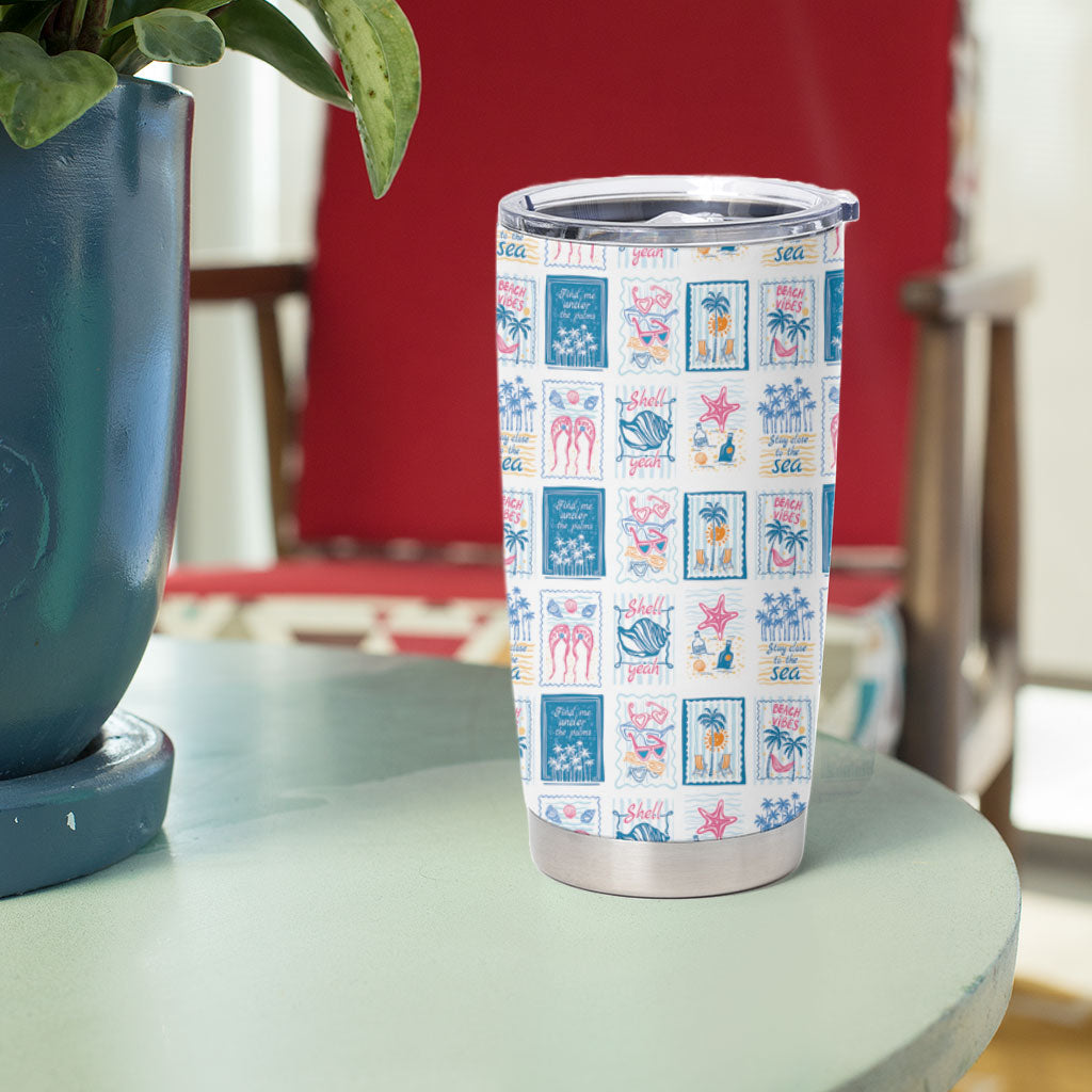 Hawaii Coastal Summer Postcard Tumbler Cup LT01 - Polynesian Pride