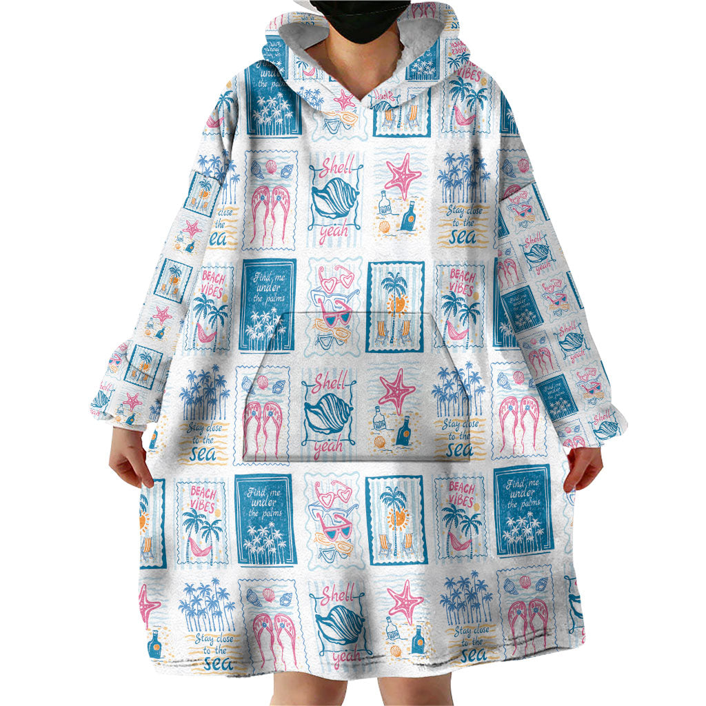 Hawaii Coastal Summer Postcard Wearable Blanket Hoodie LT01 - Polynesian Pride