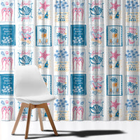 Hawaii Coastal Summer Postcard Window Curtain LT01 - Polynesian Pride