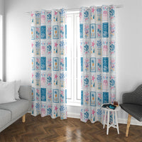 Hawaii Coastal Summer Postcard Window Curtain LT01 With Grommets Multicolor - Polynesian Pride
