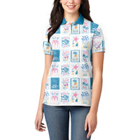 Hawaii Coastal Summer Postcard Women Polo Shirt LT01 - Polynesian Pride