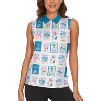Hawaii Coastal Summer Postcard Women Sleeveless Polo Shirt LT01 - Polynesian Pride