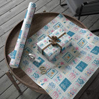 Hawaii Coastal Summer Postcard Wrapping Paper LT01 - Polynesian Pride