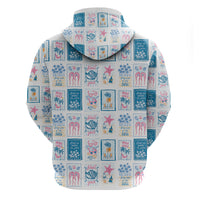 Hawaii Coastal Summer Postcard Zip Hoodie LT01 - Polynesian Pride