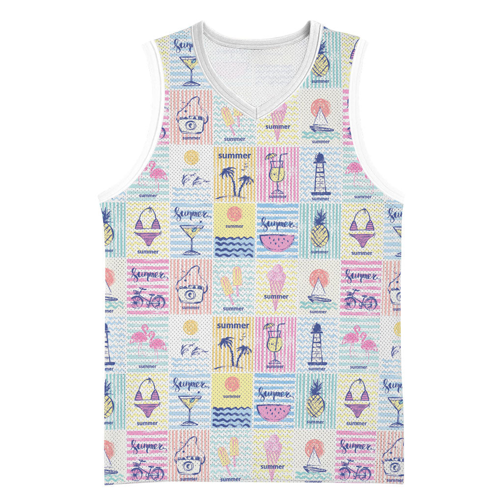 Aloha Summer Posters Grunge Textures Basketball Jersey LT01 Unisex Multicolor - Polynesian Pride