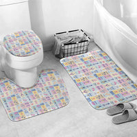Aloha Summer Posters Grunge Textures Bathroom Set LT01 Mat Set Only (3 pcs) One Size Multicolor - Polynesian Pride