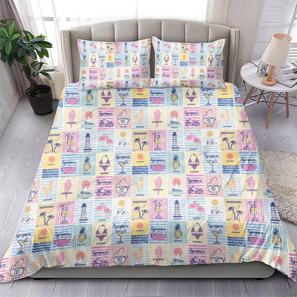 Aloha Summer Posters Grunge Textures Bedding Set LT01 - Polynesian Pride