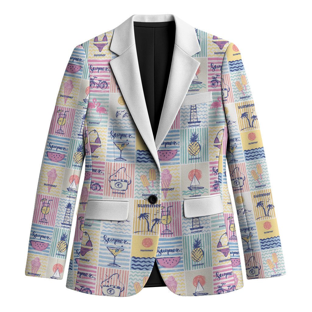 Aloha Summer Posters Grunge Textures Blazer LT01 Unisex Multicolor - Polynesian Pride
