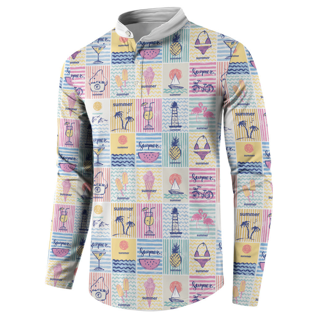 Aloha Summer Posters Grunge Textures Button Sweatshirt LT01 - Polynesian Pride