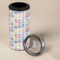 Aloha Summer Posters Grunge Textures 4 in 1 Can Cooler Tumbler LT01 - Polynesian Pride