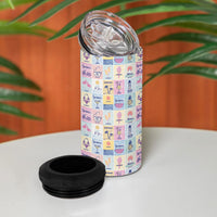 Aloha Summer Posters Grunge Textures 4 in 1 Can Cooler Tumbler LT01 - Polynesian Pride