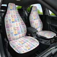 Aloha Summer Posters Grunge Textures Car Seat Cover LT01 One Size Multicolor - Polynesian Pride
