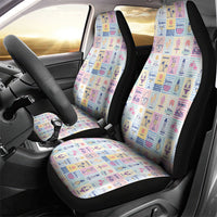 Aloha Summer Posters Grunge Textures Car Seat Cover LT01 - Polynesian Pride