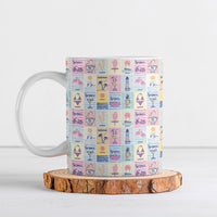 Aloha Summer Posters Grunge Textures Ceramic Mug LT01 Multicolor - Polynesian Pride