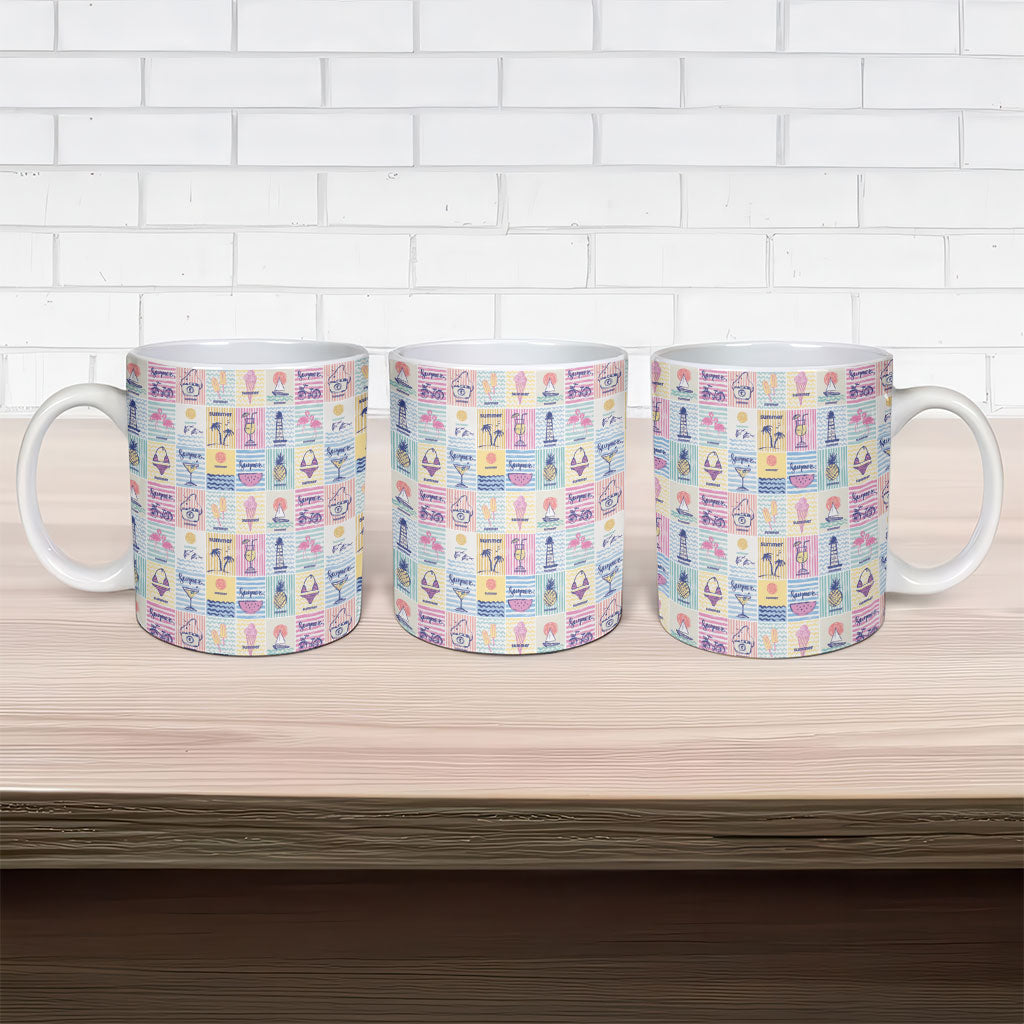 Aloha Summer Posters Grunge Textures Ceramic Mug LT01 - Polynesian Pride