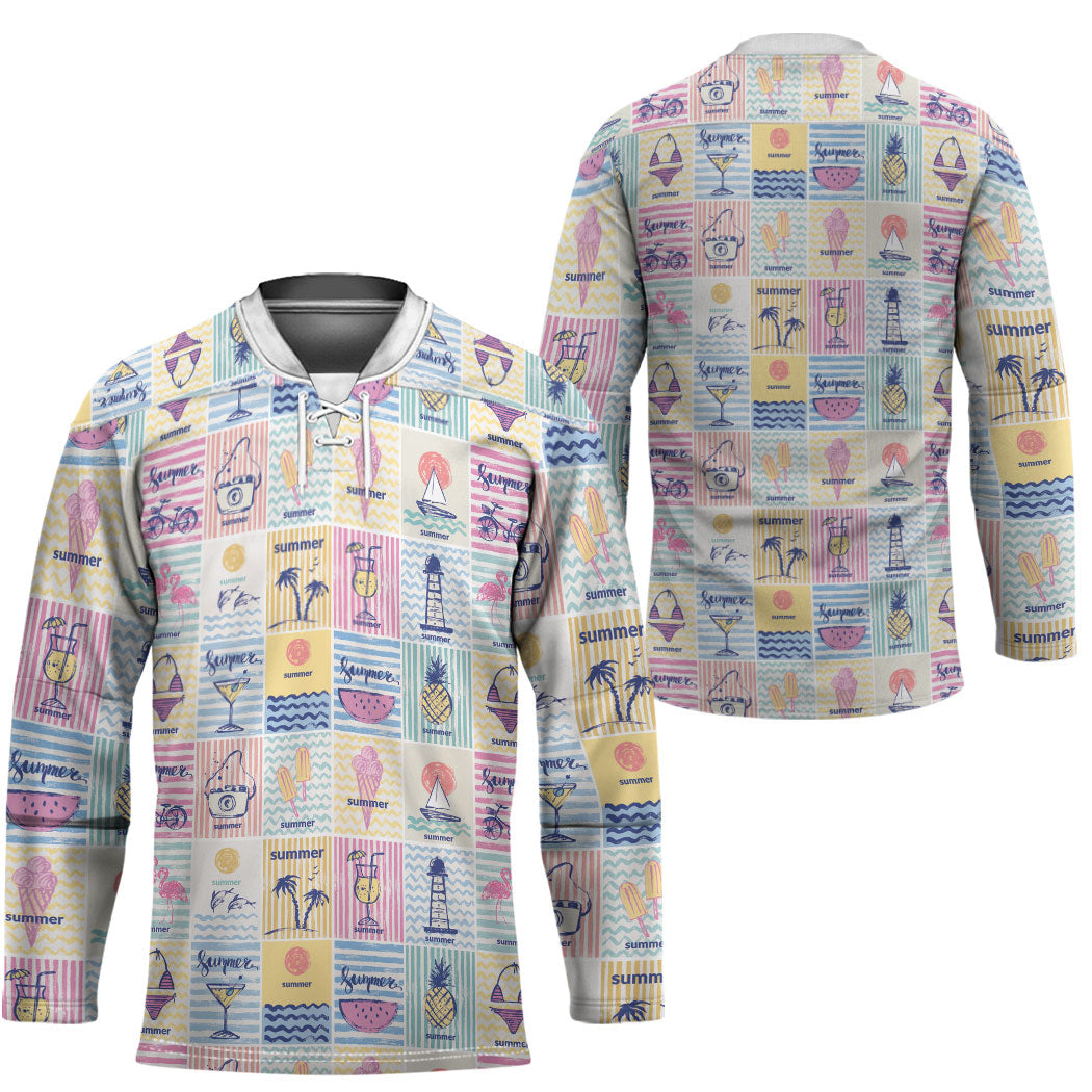 Aloha Summer Posters Grunge Textures Hockey Jersey LT01 - Polynesian Pride