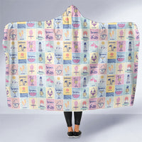 Aloha Summer Posters Grunge Textures Hooded Blanket LT01 One Size Multicolor - Polynesian Pride