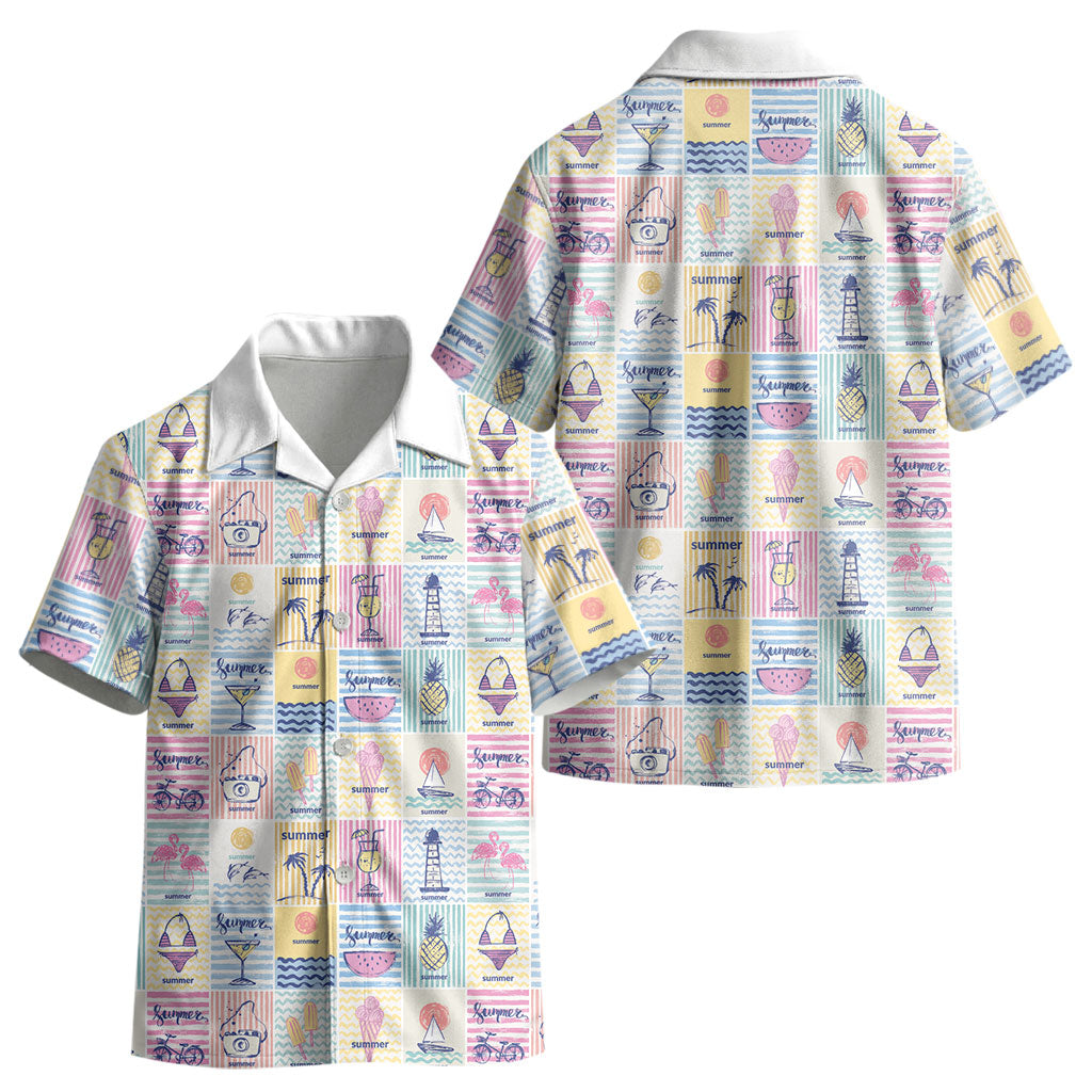 Aloha Summer Posters Grunge Textures Kid Hawaiian Shirt LT01 - Polynesian Pride