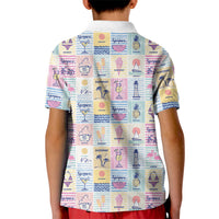 Aloha Summer Posters Grunge Textures Kid Polo Shirt LT01 - Polynesian Pride