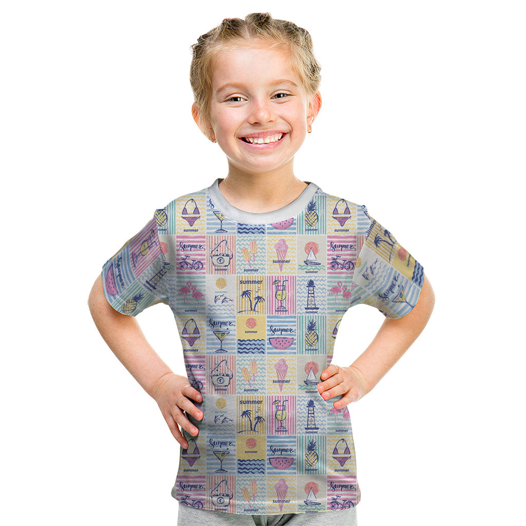 Aloha Summer Posters Grunge Textures Kid T Shirt LT01 Multicolor - Polynesian Pride