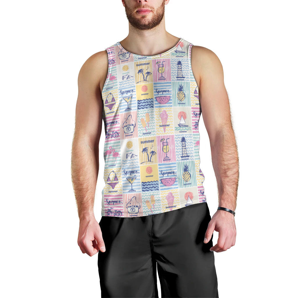 Aloha Summer Posters Grunge Textures Men Tank Top LT01 - Polynesian Pride