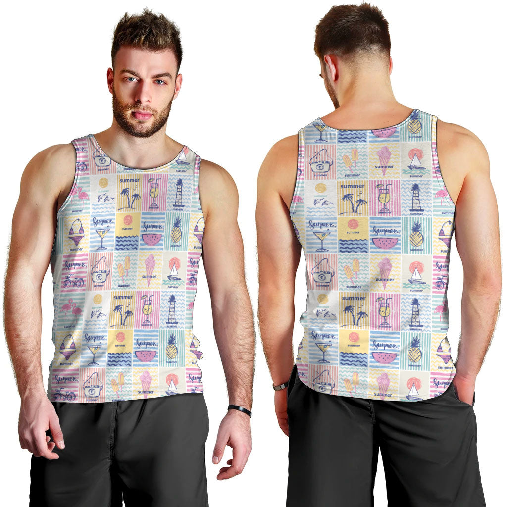 Aloha Summer Posters Grunge Textures Men Tank Top LT01 - Polynesian Pride
