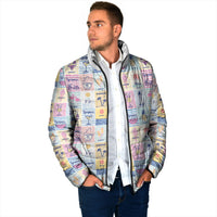 Aloha Summer Posters Grunge Textures Padded Jacket LT01 - Polynesian Pride