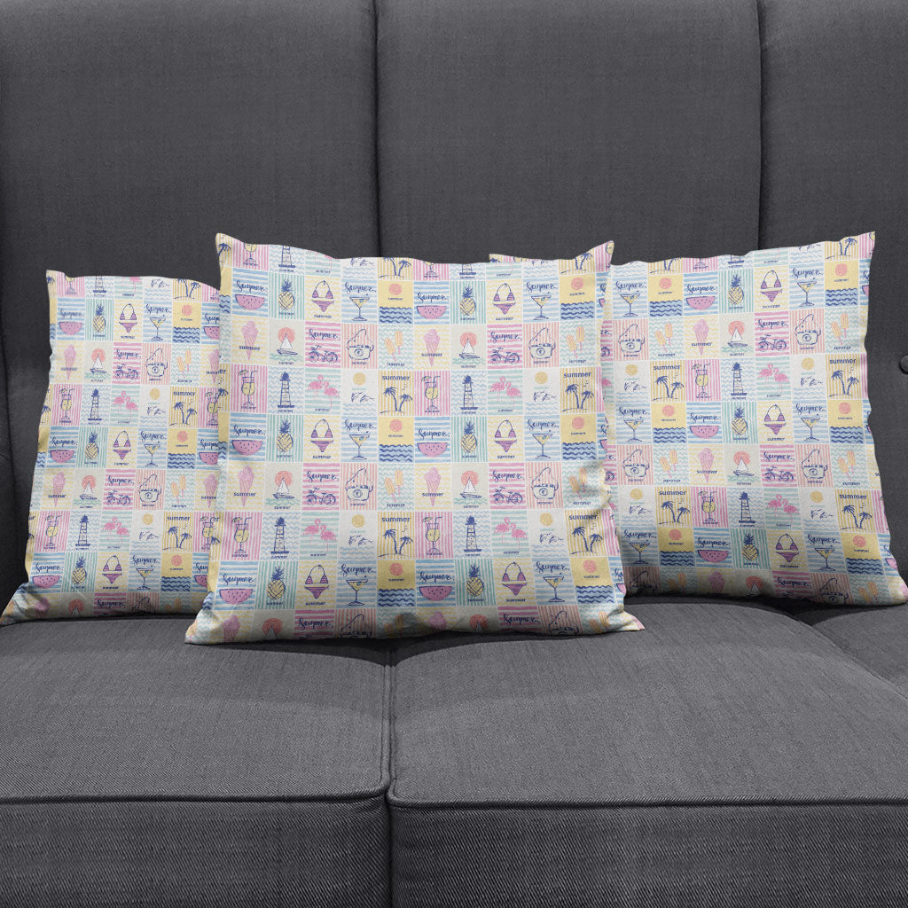 Aloha Summer Posters Grunge Textures Pillow Cover LT01 - Polynesian Pride