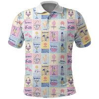 Aloha Summer Posters Grunge Textures Polo Shirt LT01 Multicolor - Polynesian Pride