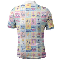 Aloha Summer Posters Grunge Textures Polo Shirt LT01 - Polynesian Pride