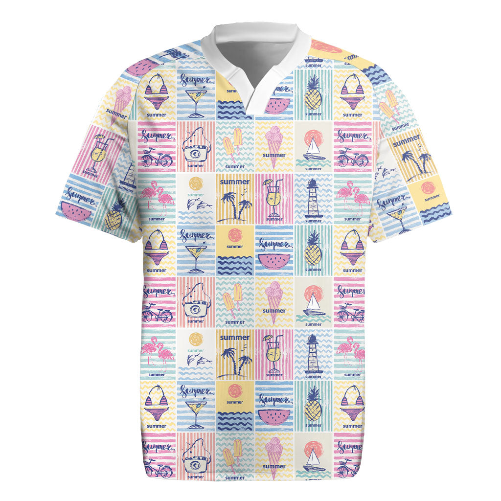 Aloha Summer Posters Grunge Textures Rugby Jersey LT01 Multicolor - Polynesian Pride